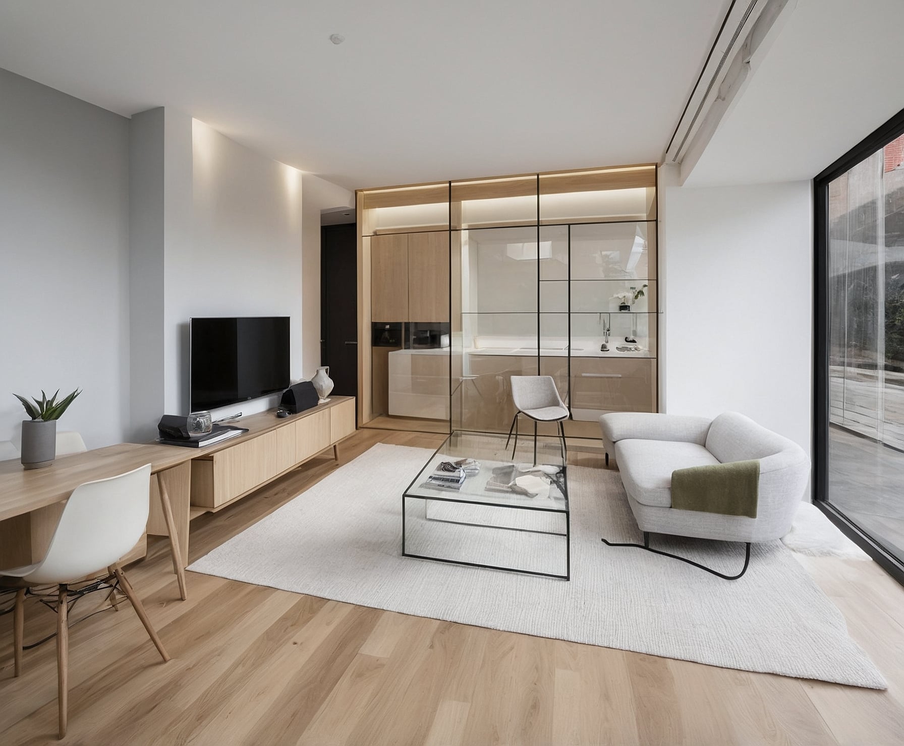 Montaje elegante de muebles de diseño